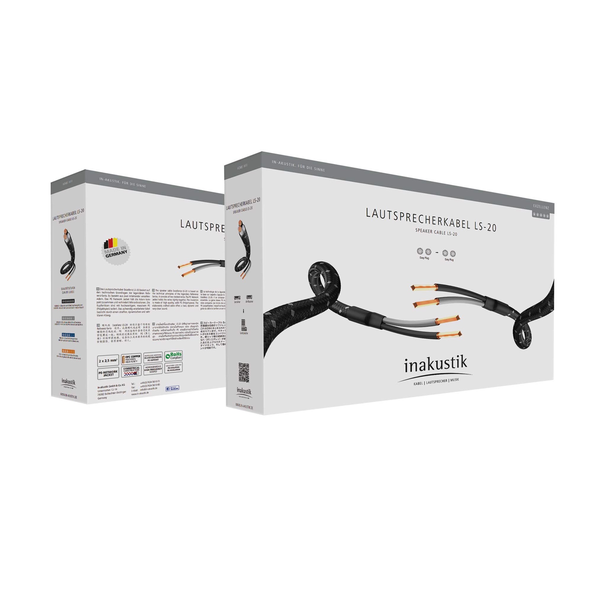 Excellence Confectie LS - 20 Easy Plug (2 x 3 Meter) - InAkustik - The New Sound