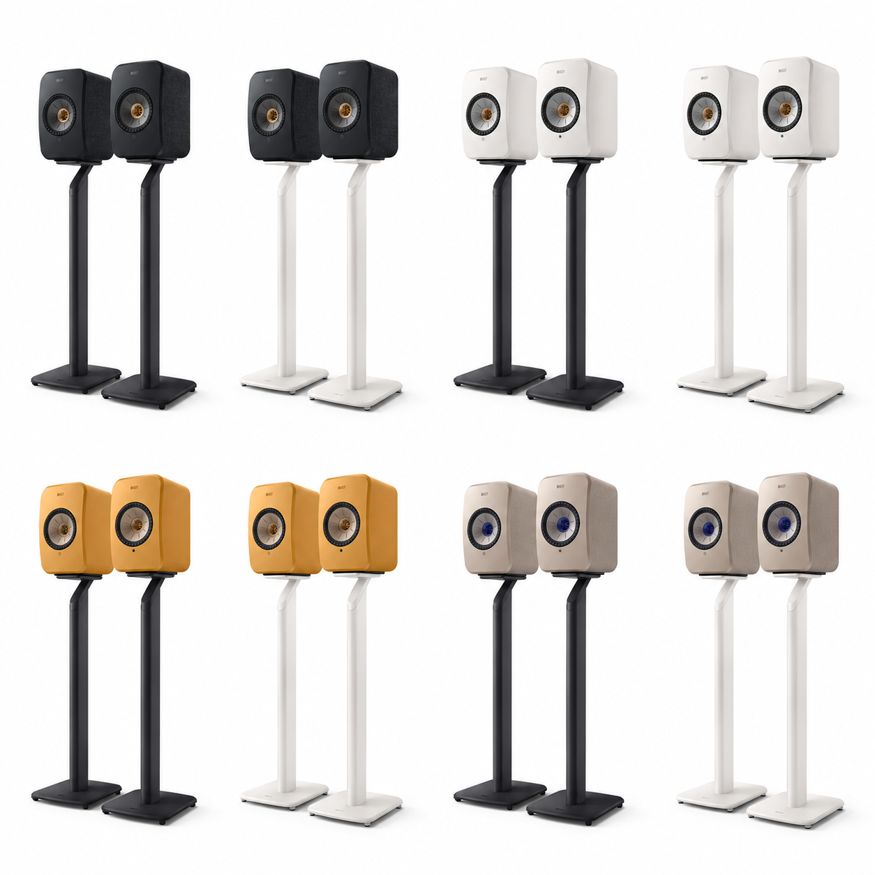 KEF LSX II + KEF S1 Vloerstandaard (Stereo Muziek Set)