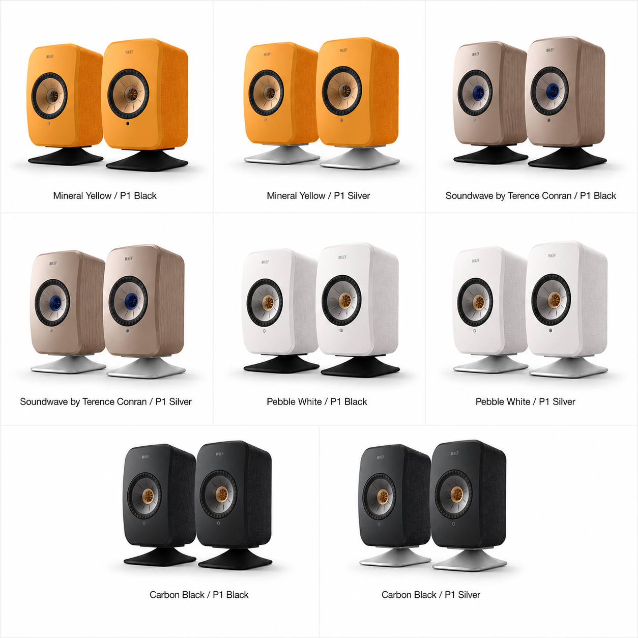 KEF LSX II + KEF P1 Bureaustandaard (Desktop Multimedia Set)