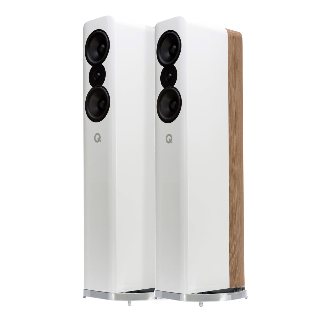 Q Acoustics Concept 500 – Gloss White & Light Oak; per paar