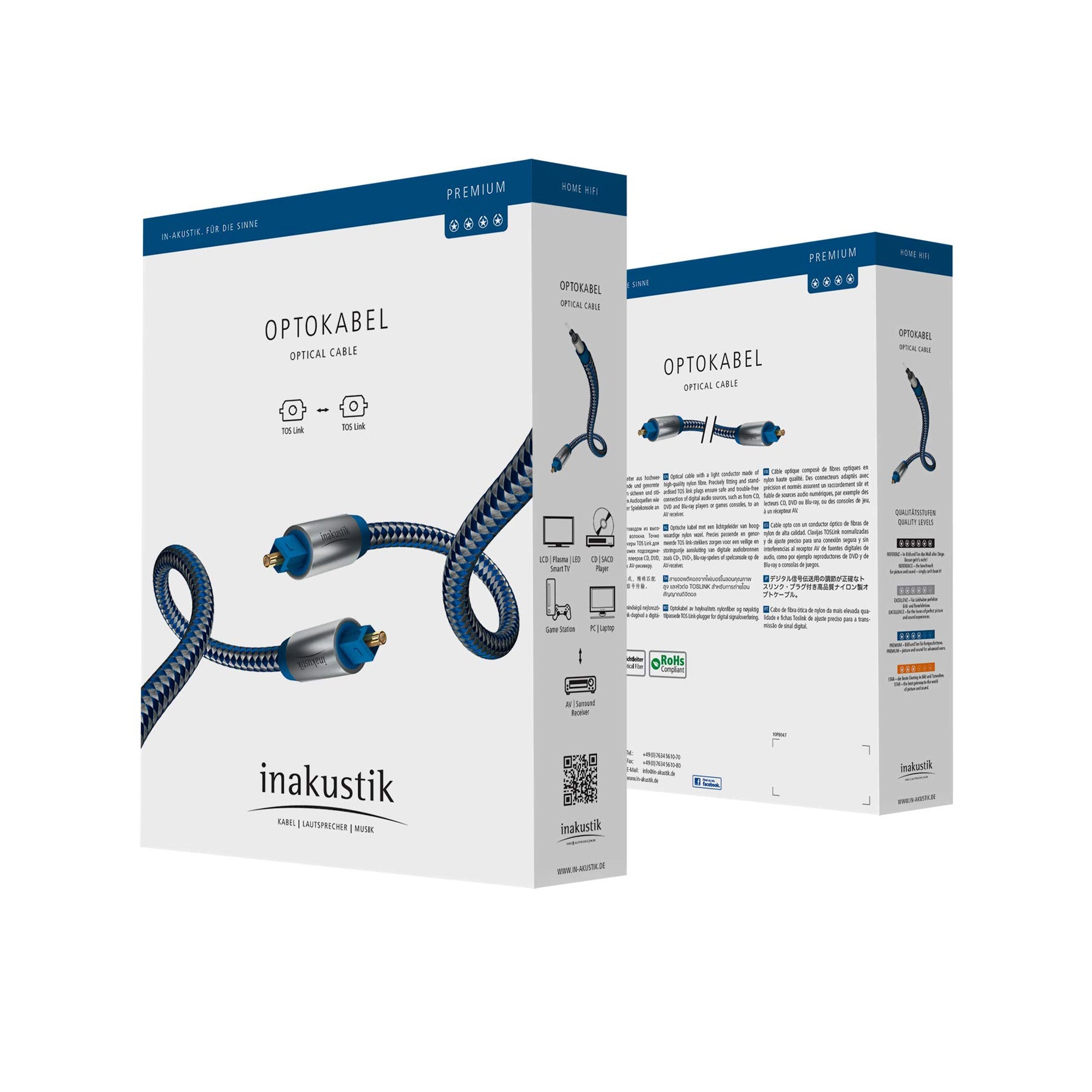 Premium Optische Toslink kabel - InAkustik - The New Sound