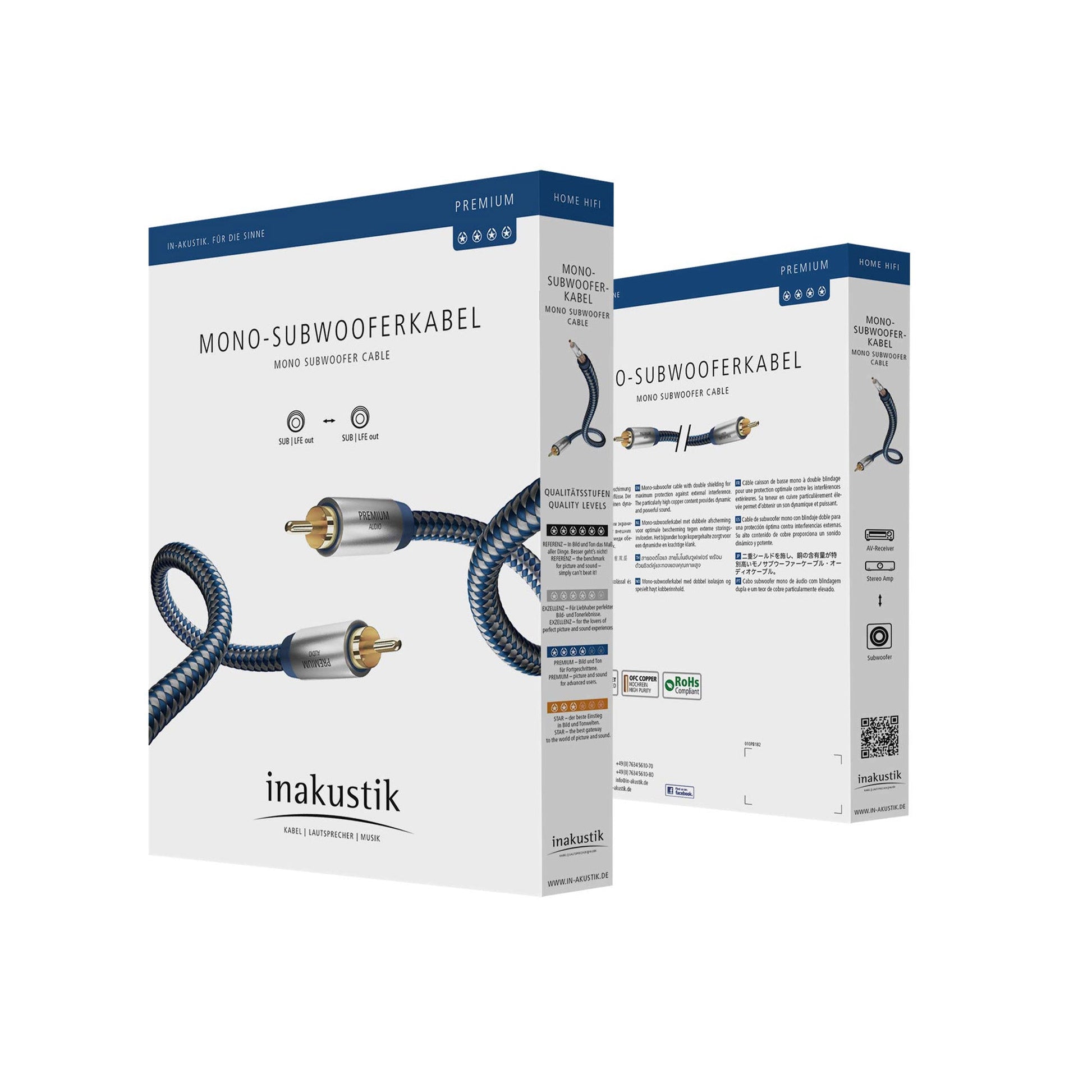 Premium subwooferkabel - InAkustik - The New Sound